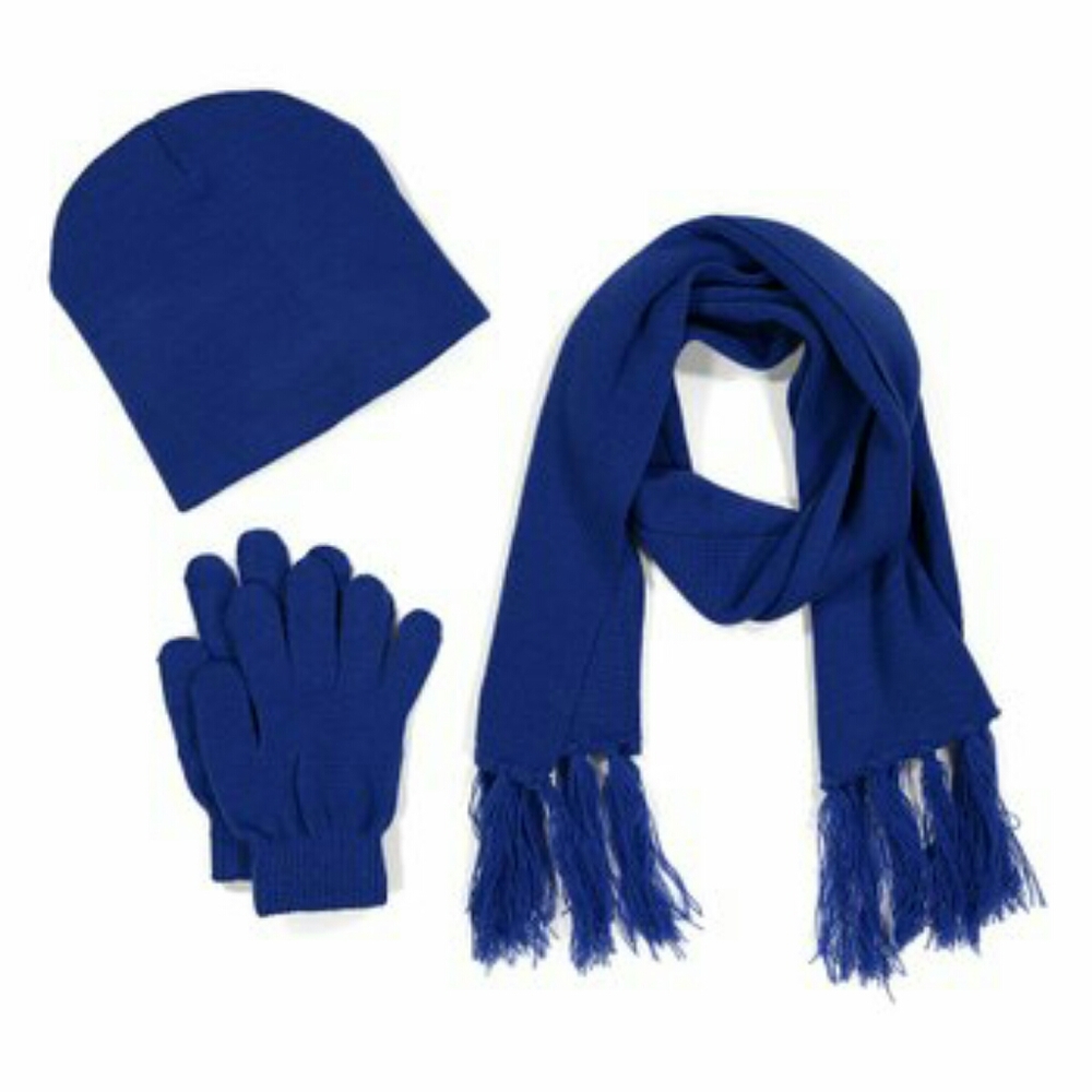 Urban Gravity Kids' Royal Blue Knit Winter Set